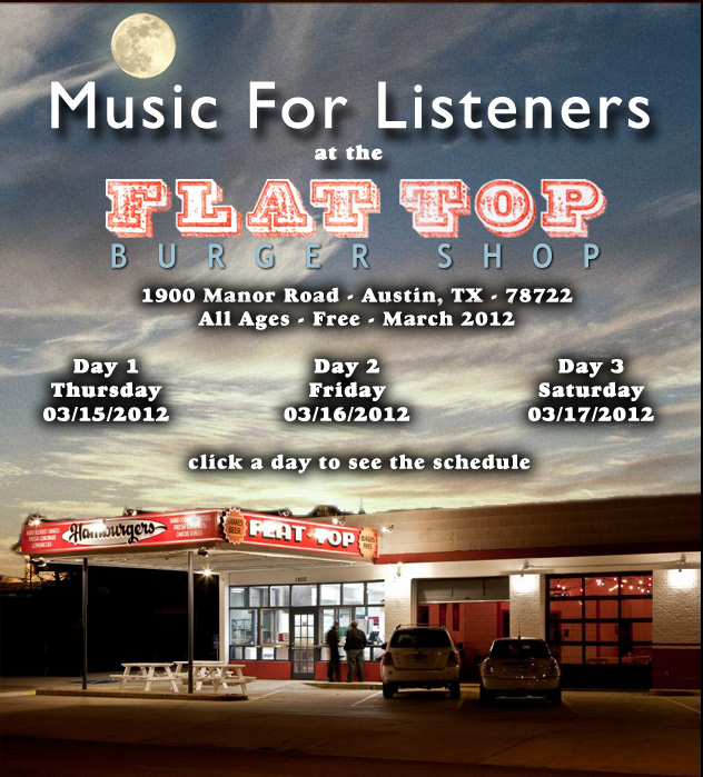 Music For Listeners at the Flat Top Burger Shop