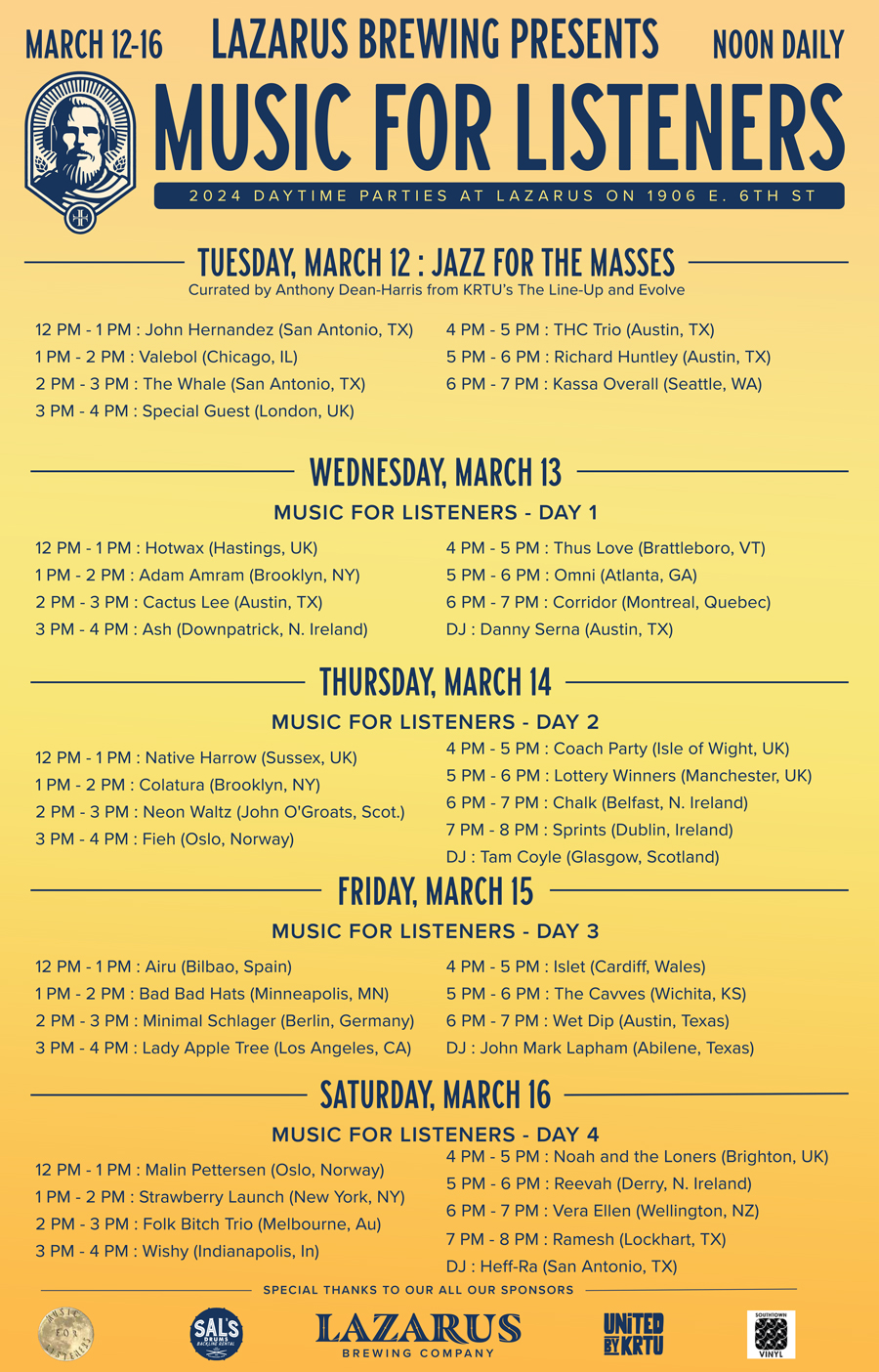 Music For Listeners at Lazarus 2024