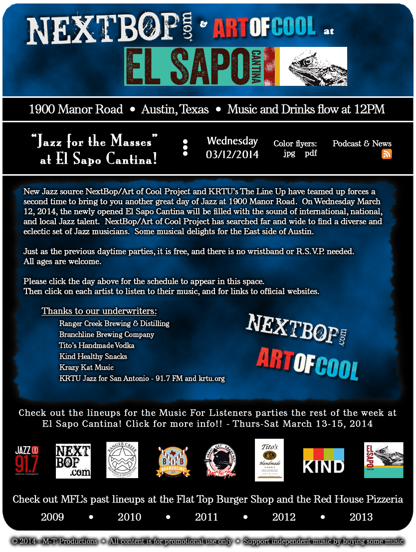 Nextbop.com at El Sapo - Wednesday March 12, 2014